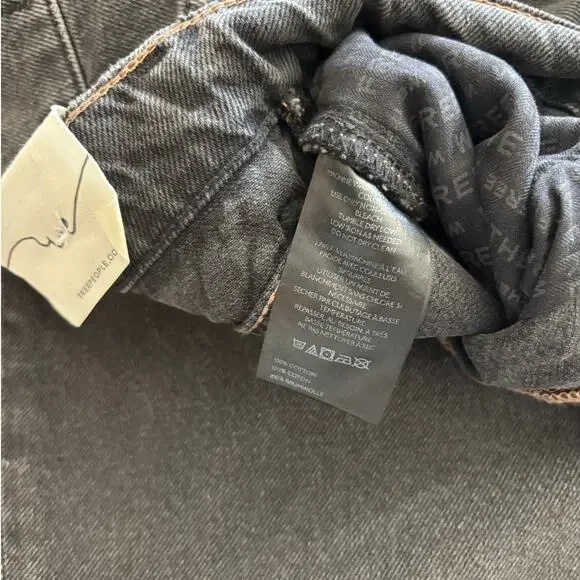 WE THE FREE FREE PEOPLE JAM SESSION RELAXED CAPRI NWT SIZE 27 ROCKSTEADY BLACK - Picture 9 of 10